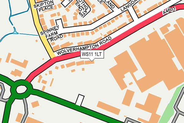 WS11 1LT map - OS OpenMap – Local (Ordnance Survey)