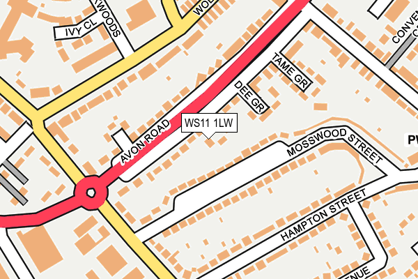 WS11 1LW map - OS OpenMap – Local (Ordnance Survey)