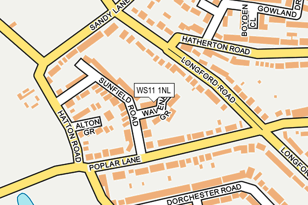 WS11 1NL map - OS OpenMap – Local (Ordnance Survey)