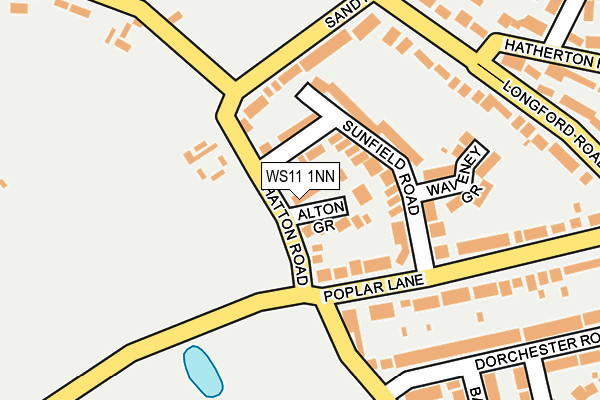 WS11 1NN map - OS OpenMap – Local (Ordnance Survey)