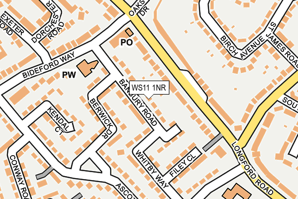 WS11 1NR map - OS OpenMap – Local (Ordnance Survey)