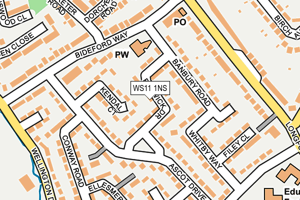 WS11 1NS map - OS OpenMap – Local (Ordnance Survey)