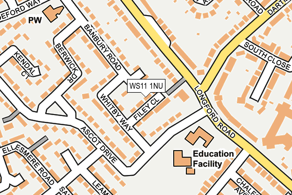 WS11 1NU map - OS OpenMap – Local (Ordnance Survey)