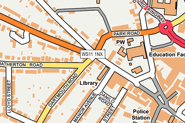 WS11 1NX map - OS OpenMap – Local (Ordnance Survey)