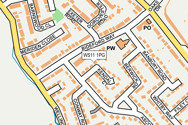 WS11 1PG map - OS OpenMap – Local (Ordnance Survey)