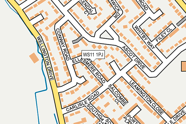 WS11 1PJ map - OS OpenMap – Local (Ordnance Survey)