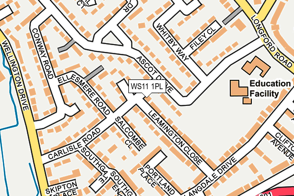 WS11 1PL map - OS OpenMap – Local (Ordnance Survey)