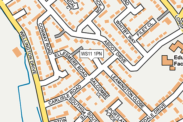 WS11 1PN map - OS OpenMap – Local (Ordnance Survey)