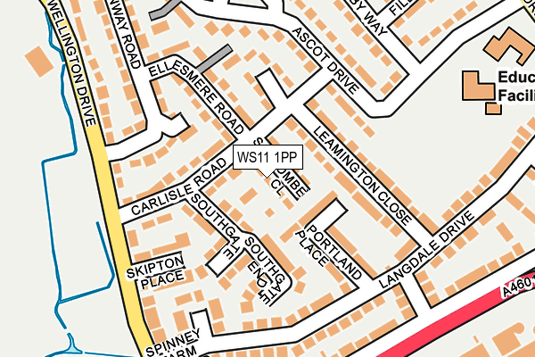 WS11 1PP map - OS OpenMap – Local (Ordnance Survey)