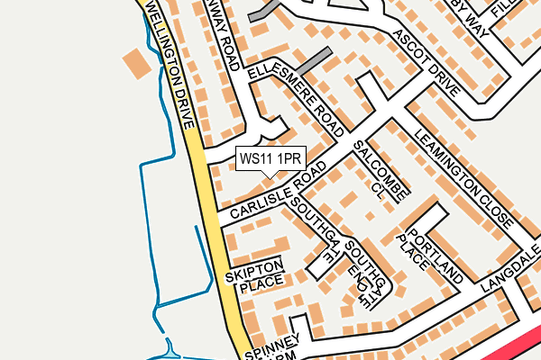 WS11 1PR map - OS OpenMap – Local (Ordnance Survey)