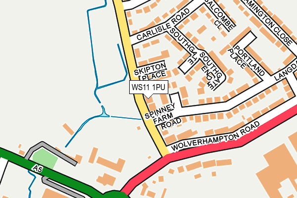 WS11 1PU map - OS OpenMap – Local (Ordnance Survey)