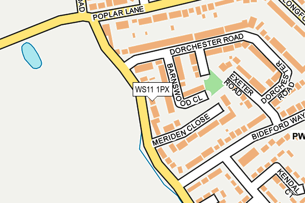 WS11 1PX map - OS OpenMap – Local (Ordnance Survey)