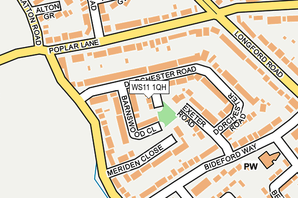 WS11 1QH map - OS OpenMap – Local (Ordnance Survey)