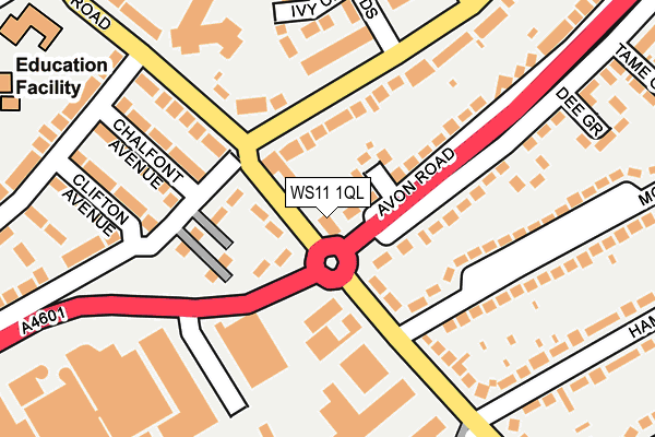 WS11 1QL map - OS OpenMap – Local (Ordnance Survey)