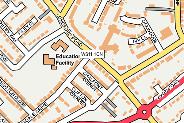 WS11 1QN map - OS OpenMap – Local (Ordnance Survey)