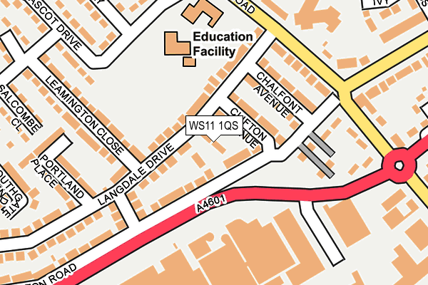 WS11 1QS map - OS OpenMap – Local (Ordnance Survey)