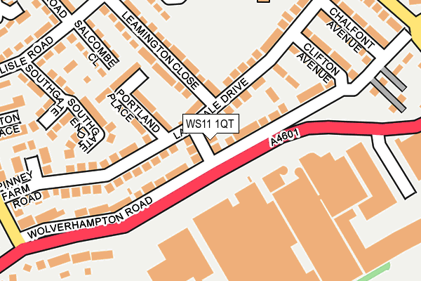 WS11 1QT map - OS OpenMap – Local (Ordnance Survey)