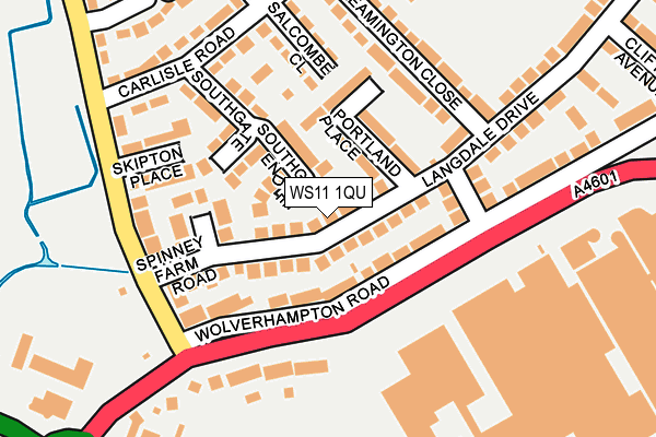 WS11 1QU map - OS OpenMap – Local (Ordnance Survey)