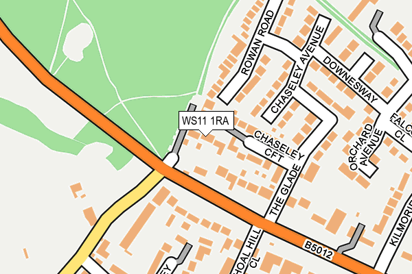 WS11 1RA map - OS OpenMap – Local (Ordnance Survey)