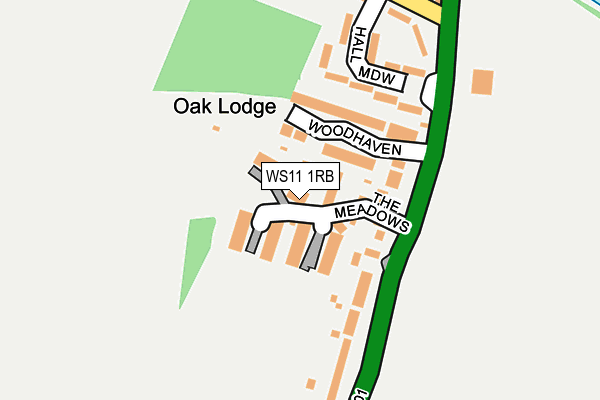 WS11 1RB map - OS OpenMap – Local (Ordnance Survey)