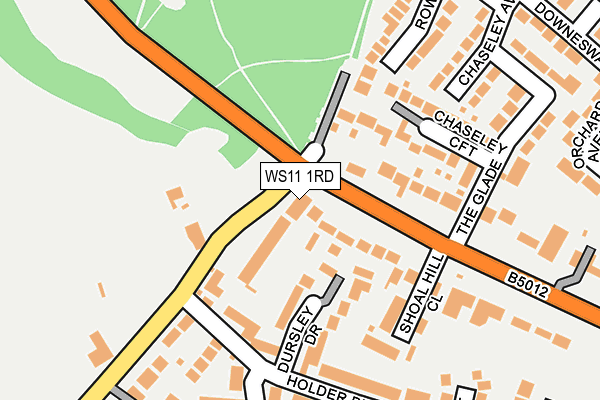 WS11 1RD map - OS OpenMap – Local (Ordnance Survey)