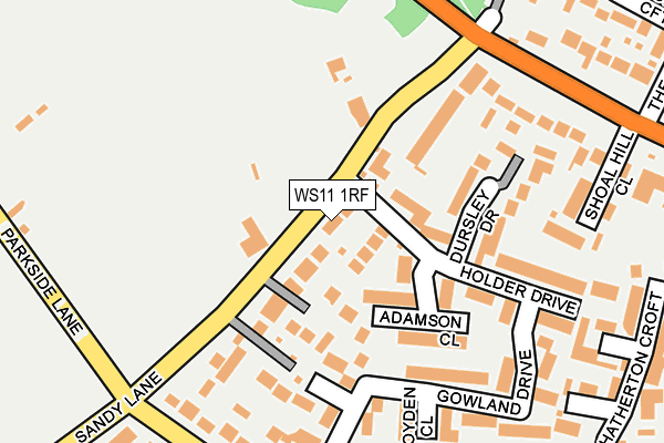 WS11 1RF map - OS OpenMap – Local (Ordnance Survey)
