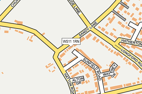 WS11 1RN map - OS OpenMap – Local (Ordnance Survey)