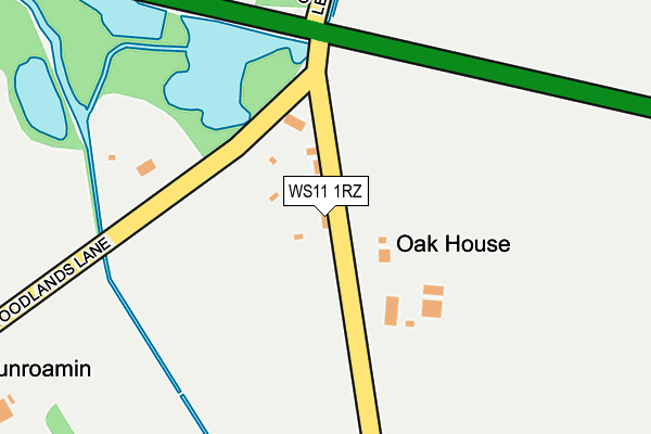 WS11 1RZ map - OS OpenMap – Local (Ordnance Survey)