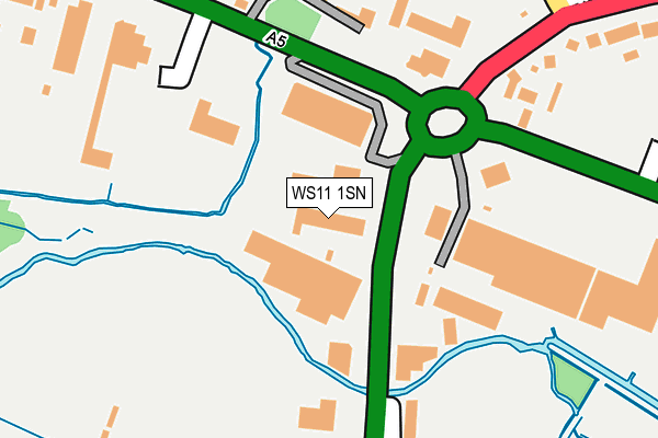 WS11 1SN map - OS OpenMap – Local (Ordnance Survey)