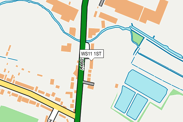 WS11 1ST map - OS OpenMap – Local (Ordnance Survey)