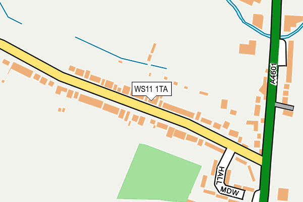 WS11 1TA map - OS OpenMap – Local (Ordnance Survey)