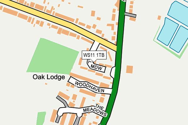 WS11 1TB map - OS OpenMap – Local (Ordnance Survey)