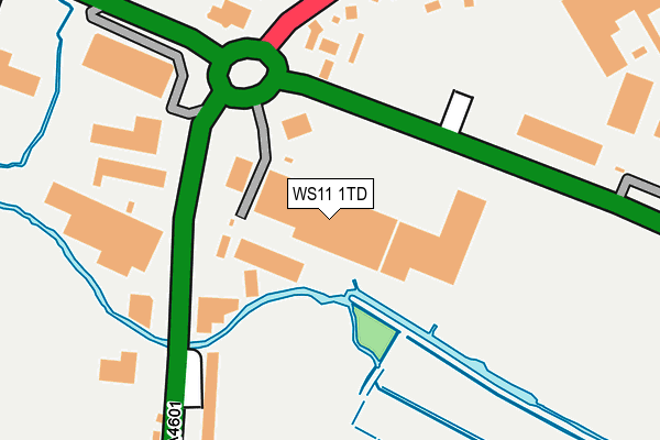 WS11 1TD map - OS OpenMap – Local (Ordnance Survey)