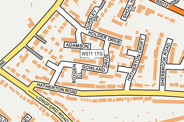 WS11 1TG map - OS OpenMap – Local (Ordnance Survey)