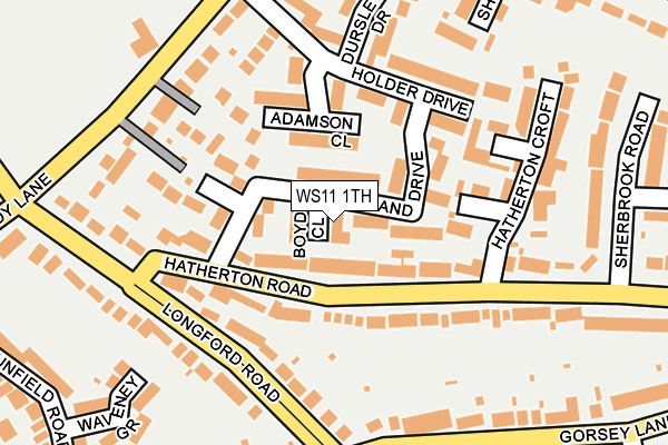 WS11 1TH map - OS OpenMap – Local (Ordnance Survey)