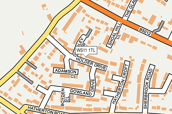 WS11 1TL map - OS OpenMap – Local (Ordnance Survey)