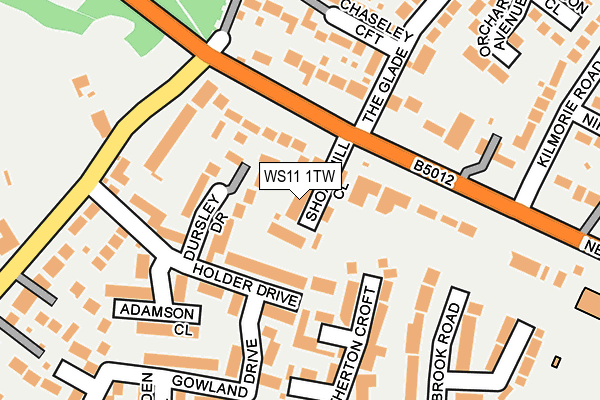 WS11 1TW map - OS OpenMap – Local (Ordnance Survey)