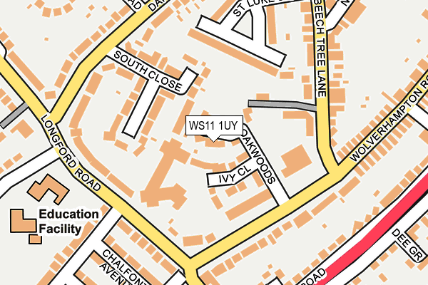 WS11 1UY map - OS OpenMap – Local (Ordnance Survey)