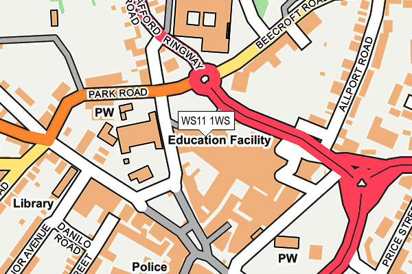 WS11 1WS map - OS OpenMap – Local (Ordnance Survey)