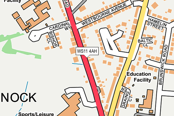 WS11 4AH map - OS OpenMap – Local (Ordnance Survey)