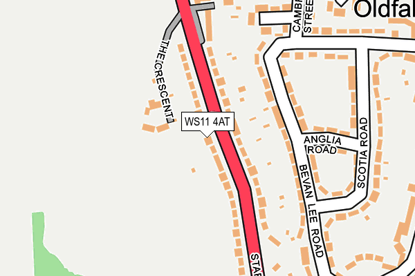 WS11 4AT map - OS OpenMap – Local (Ordnance Survey)