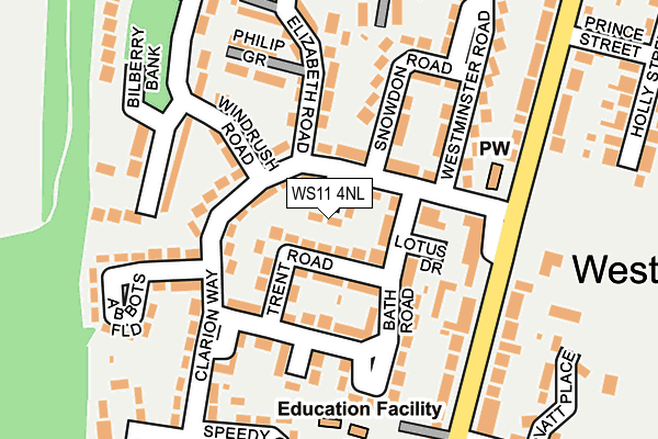 WS11 4NL map - OS OpenMap – Local (Ordnance Survey)