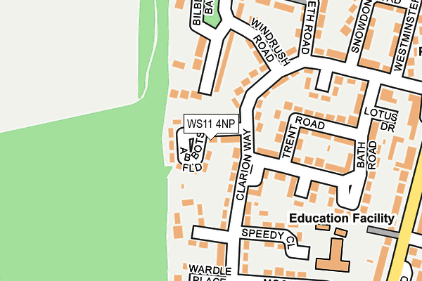 WS11 4NP map - OS OpenMap – Local (Ordnance Survey)