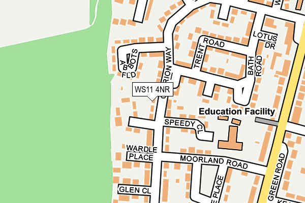 WS11 4NR map - OS OpenMap – Local (Ordnance Survey)