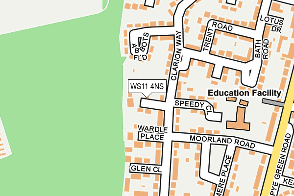 WS11 4NS map - OS OpenMap – Local (Ordnance Survey)