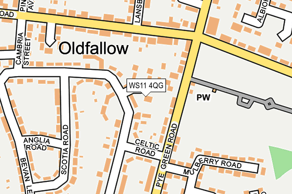 WS11 4QG map - OS OpenMap – Local (Ordnance Survey)