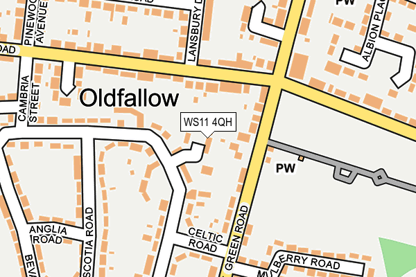 WS11 4QH map - OS OpenMap – Local (Ordnance Survey)