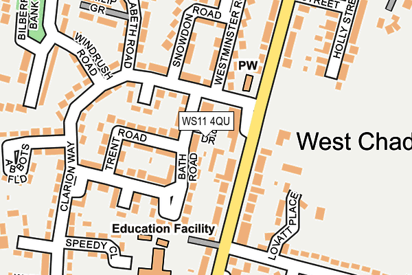 WS11 4QU map - OS OpenMap – Local (Ordnance Survey)