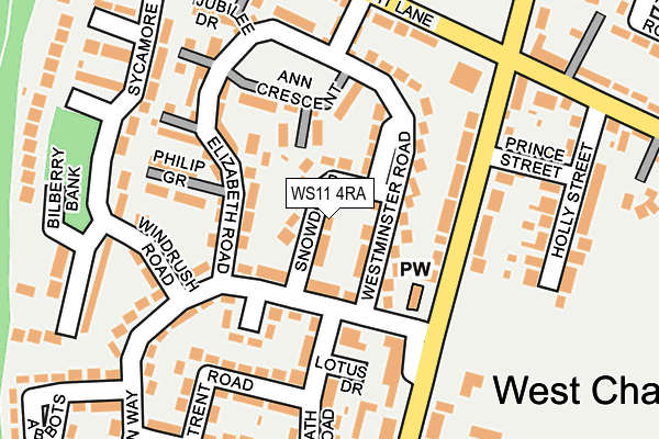 WS11 4RA map - OS OpenMap – Local (Ordnance Survey)