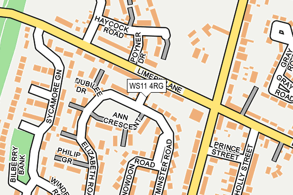 WS11 4RG map - OS OpenMap – Local (Ordnance Survey)